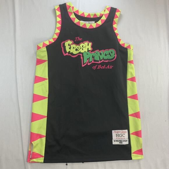 Headgear Classics The Fresh Prince of Bel Air 1990 Black Basketball Jersey Sz L - Picture 1 of 7